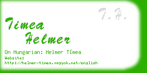 timea helmer business card